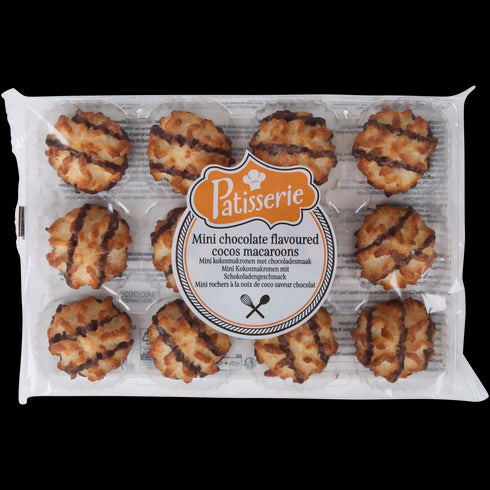 Mini Macarons de Cocos cu Ciocolată - Delicatesă Patiserie (200g)