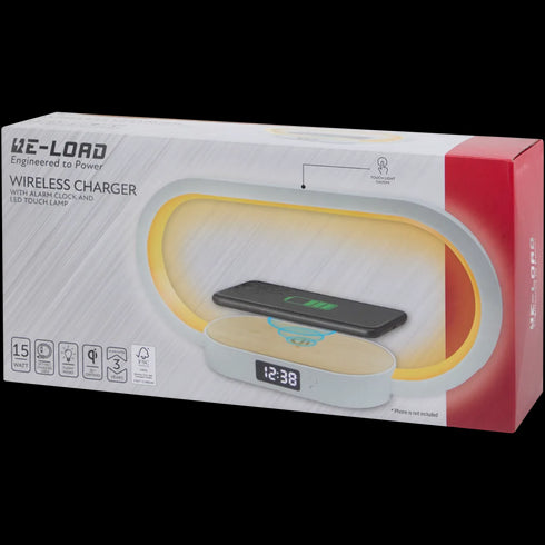 Ceas Deșteptător Multifuncțional Re-load cu Încărcare Wireless - Perfect pentru Noptieră