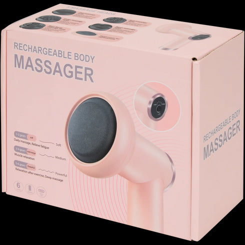 Pistol de Masaj Profesional - Relaxare Musculară Profundă - Roz Trendy