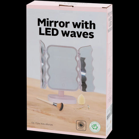 Oglindă de Machiaj Profesională Iluminată - Luminozitate Reglabilă și Design Pliabil