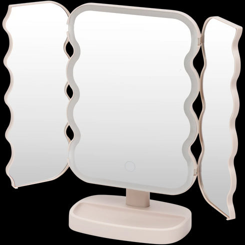 Oglindă de Machiaj Profesională Iluminată - Luminozitate Reglabilă și Design Pliabil