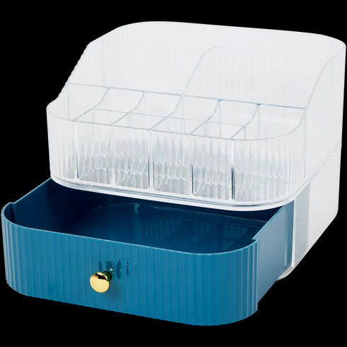 Organizator Profesional de Machiaj Premium cu Sertar și 13 Compartimente - Ideal pentru Frumusețea Ta