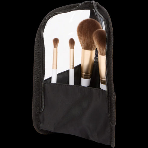 Set Profesional de Pensule de Machiaj cu Geantă de Călătorie - Esențialul Tău de Frumusețe!