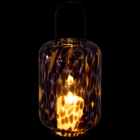 Felinar Elegant din Sticlă cu LED - Adaugă un strop de Căldură și Stil Casei Tale