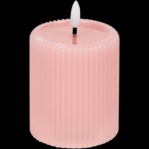 Lumânare LED Decorativă cu Relief Ondulat și Timer - Iluminat Ambiental Sigur și Eficient