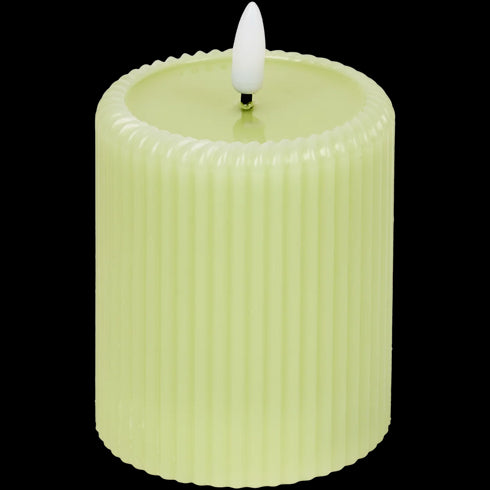 Lumânare LED Decorativă cu Relief Ondulat și Timer - Iluminat Ambiental Sigur și Eficient