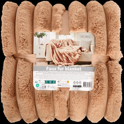 Pătură Luxoasă din Blană Artificială - Confort și Eleganță în Locuința Ta