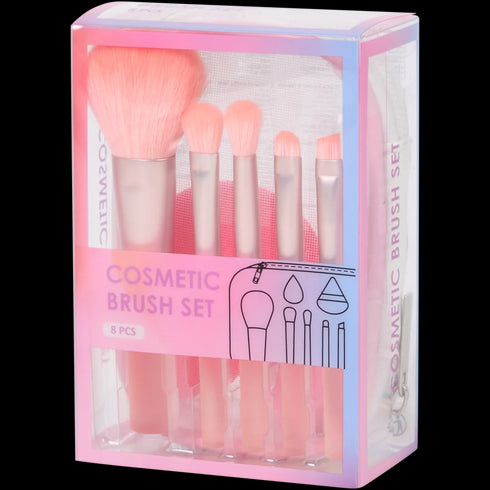 Set Profesional de Pensule Machiaj - 5 Piese + Burete & Puf - Geantă Inclusă - Evită Erorile de Aplicare!