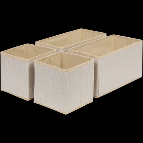 Set de 4 Coșuri de Depozitare Elegante - Soluția Ideală pentru Organizarea Casei Tale