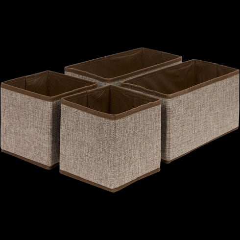 Set de 4 Coșuri de Depozitare Elegante - Soluția Ideală pentru Organizarea Casei Tale