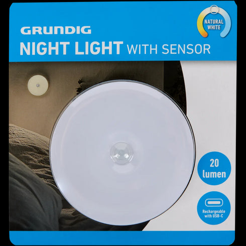Lampă de Noapte Inteligentă Grundig cu Senzor de Mișcare - Lumina Perfectă pentru Orice Cameră