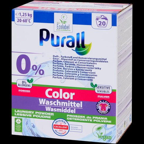 Detergent Pudră Purall Color - Curățenie Impecabilă și Ecologică pentru Rufele Tale