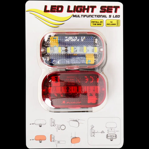 Set Profesional de Lumini LED pentru Bicicletă - Vizibilitate Maximă pe Orice Drum