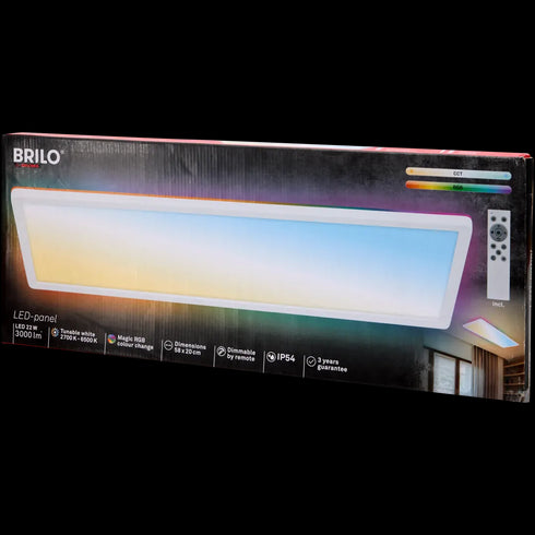 Plafonieră LED Brilo - Luminozitate și Culoare Reglabile, Control prin Telecomandă