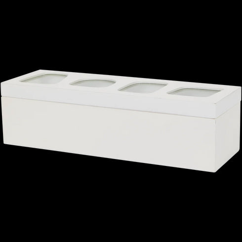 Cutie de Depozitare Elegantă din Lemn Certificat FSC® cu 4 Compartimente - Soluția Perfectă pentru Organizare