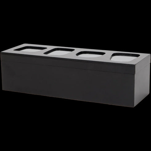 Cutie de Depozitare Elegantă din Lemn Certificat FSC® cu 4 Compartimente - Soluția Perfectă pentru Organizare