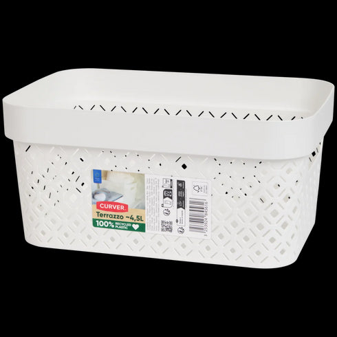 Coș de Depozitare Curver Terrazzo - Soluția Elegantă și Eco-Friendly pentru Organizarea Casei Tale