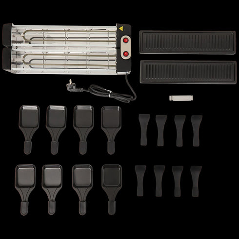 Aparat Raclette/Gourmet Extensibil pentru Pânâ la 8 Persoane - Perfect pentru Petreceri