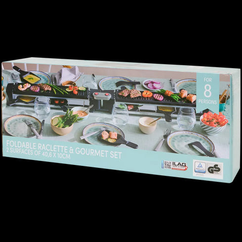 Aparat Raclette/Gourmet Extensibil pentru Pânâ la 8 Persoane - Perfect pentru Petreceri