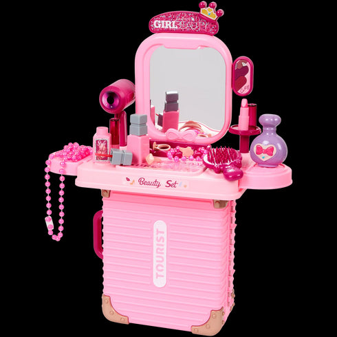 Măsuță de machiaj de jucarie, Model Roz