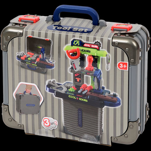 Banc de scule în valiză de jucarie, Model Gri