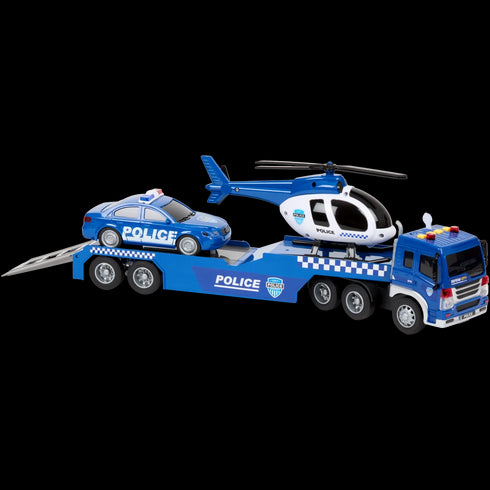 Set de Mașinuțe de Jucărie - Camion, Mașinuță și Elicopter cu Lumini și Sunet | Jucării Interactive pentru Copii