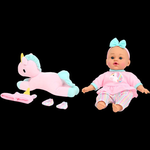 Bebeluș de jucărie Olivia cu unicorn Dolly Star