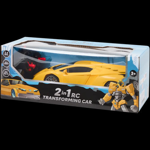 Mașinuță Transformer 2-in-1 cu Telecomandă și Lumini - Jucărie Interactivă pentru Copii
