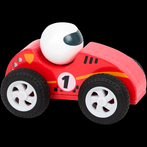 Mașinuță de curse din lemn - Mini Matters - Jucărie Educativă și Distractivă