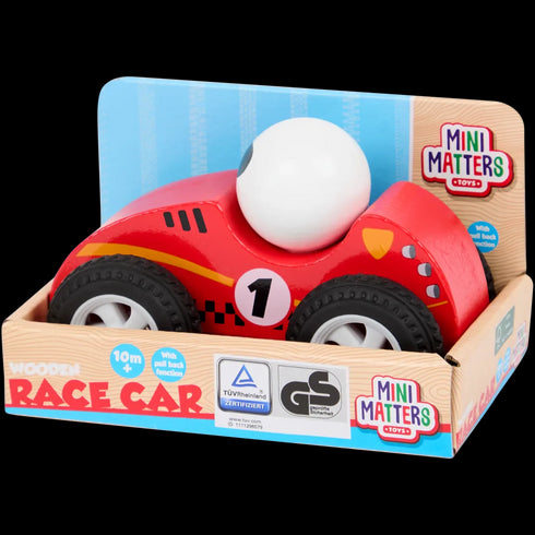 Mașinuță de curse din lemn - Mini Matters - Jucărie Educativă și Distractivă
