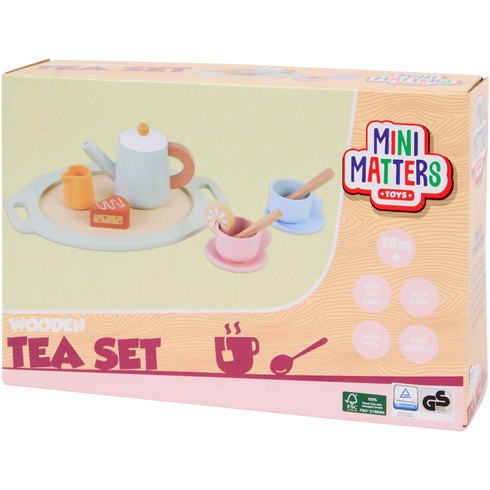 Set din lemn pentru ceai Mini Matters 11 piese