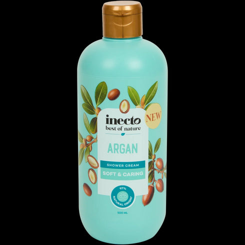 Gel de Duș Inecto cu Ulei de Argan Pur - Hidratare Intensă și Răsfăț Natural (500 ml)