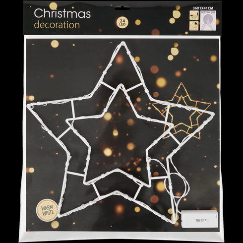 Decoratiune Luminoasa de Craciun, 24 LED-uri, cu Temporizator - DailyPlus Partner