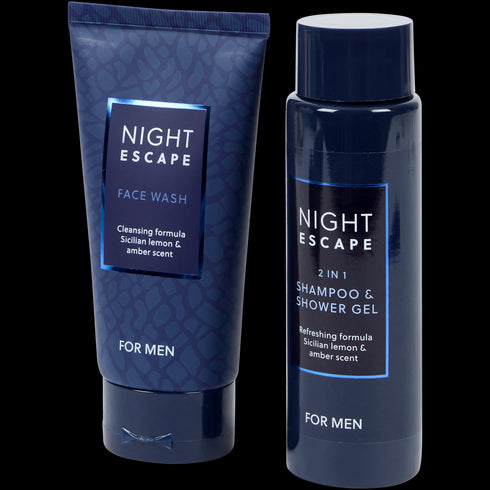 Set cadou lotiune de fata si sampon-gel de dus 2 în 1 pentru barbati, evadare nocturnă