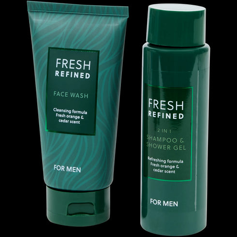 Set cadou lotiune de fata si sampon-gel de dus 2 în 1 pentru barbati, proaspăt rafinat