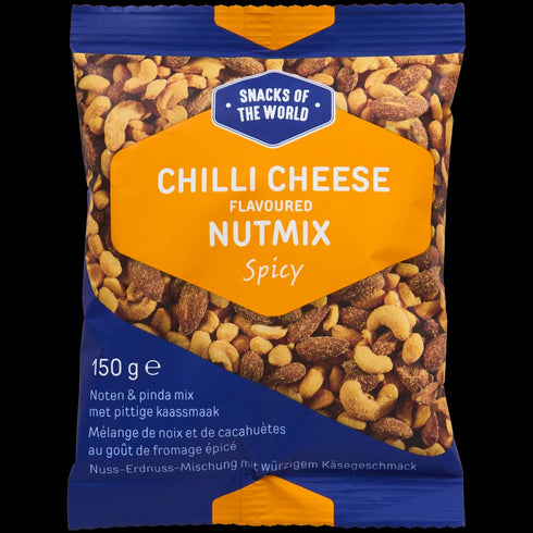 Mix Picant de Fructe cu Coajă Lemnoasă și Arahide - Gust de Cașcaval, 200g