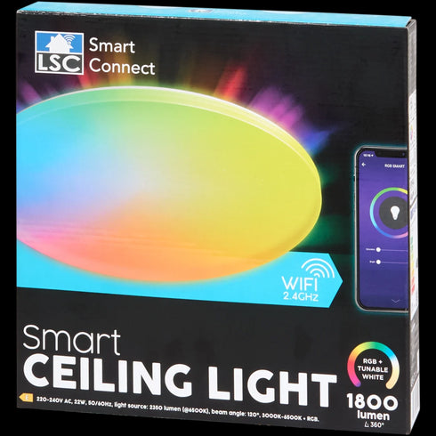 Plafonieră Inteligentă LSC Smart Connect - Iluminat LED RGB Wi-Fi Controlabil