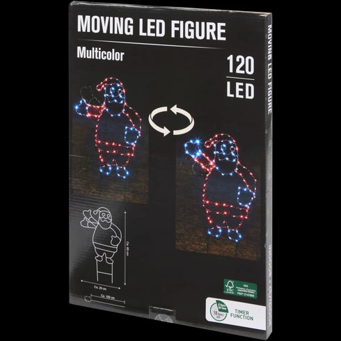 Figurină Rotativă LED de Crăciun - Decor Festiv și Interactiv