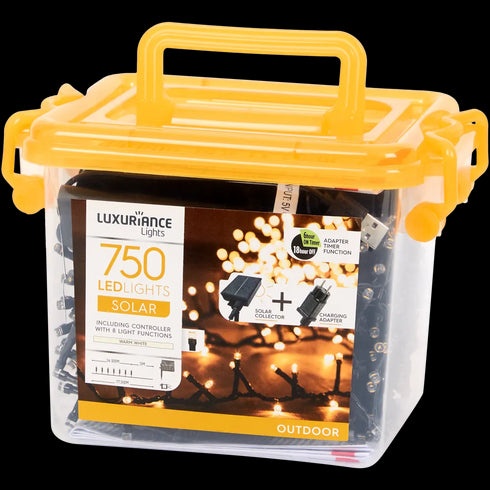 Instalație Luminoasă de Crăciun Luxuriance Lights - 750 LED-uri Alb Cald, Solar & USB