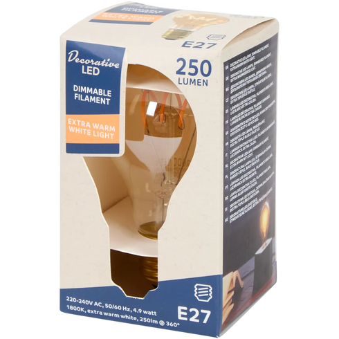 Lampă LED Eurodomest E27 - Lumină Caldă Reglabilă pentru o Atmosferă Perfectă