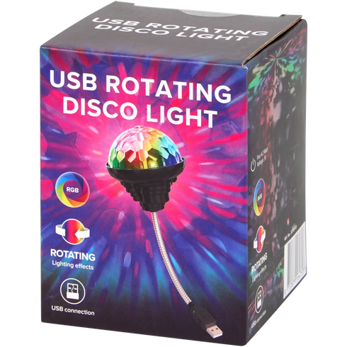 Lampă Disco Rotativă USB - Iluminare Petrecere Vibrantă