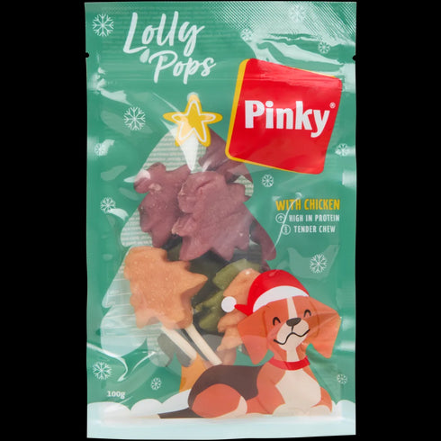 Acadele Delicioase pentru Câini "Pinky" - Recompense Premium cu Gust de Pui (100g)