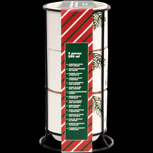 Cană de Crăciun Personalizată cu Suport - Cadoul Perfect de Sărbători!