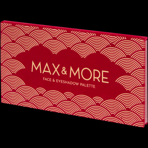 Paletă Profesională de Machiaj Max & More: Farduri de Obraz, Iluminator și Ochi - Eleganță Românească