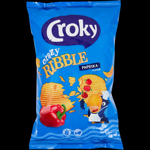 Chipsuri Croky Crazy Ribble Paprika - Gust Intens de Ardei Gras