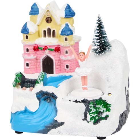 Căsuță de Crăciun Luminoasă cu LED și Elemente Mobile - Creează Magia Sărbătorilor!