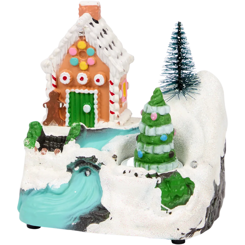 Căsuță de Crăciun Luminoasă cu LED și Elemente Mobile - Creează Magia Sărbătorilor!