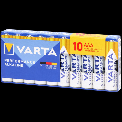 Baterii Varta AAA - Pachet Economic de 10 Bucăți, Energie de Lungă Durată pentru Aparatele Tale Zilnice