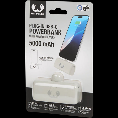 Baterie Externă Plug-in Fresh 'n Rebel - Energie Portabilă pentru Călătorii