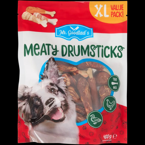 Recompense Premium Mr. Goodlad pentru Câini - Sticksuri Delicioase cu Rață și Pui (400g)